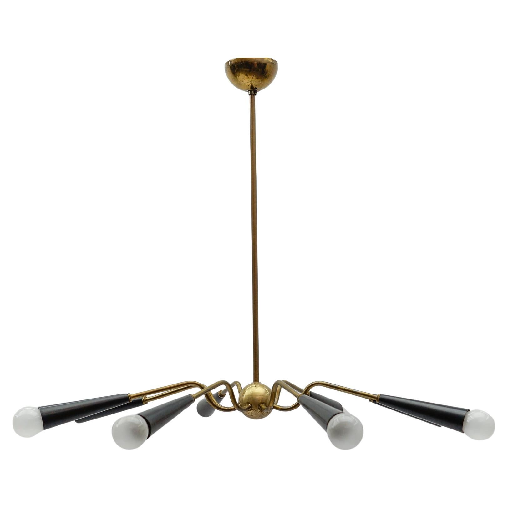 Awesome Sputnik Lamp in the Manner of Arteluce, Italy, 1950s