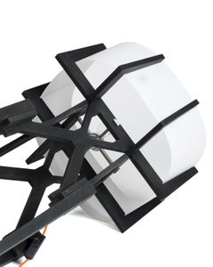 Awesome wood legged 'Lese' floor lamp /charcoal black/