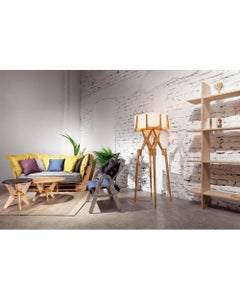 Awesome wood legged 'Lese' floor lamp