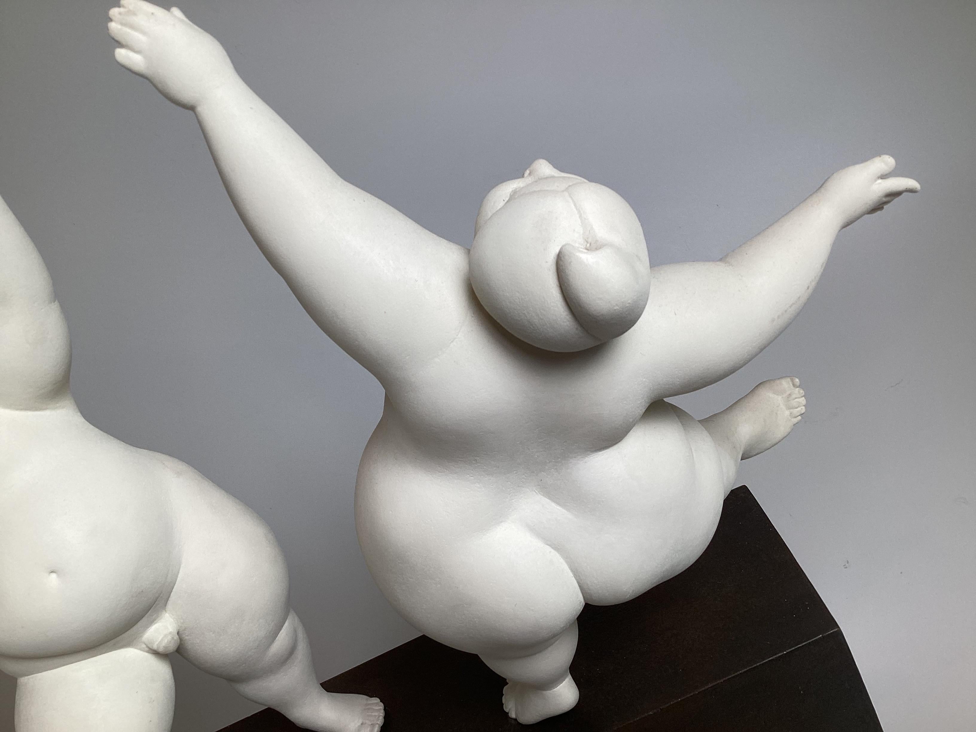 Américain AWhimsical Modern Sculpture  Intitulé Adams et Eve par Steffi Greenbaum en vente
