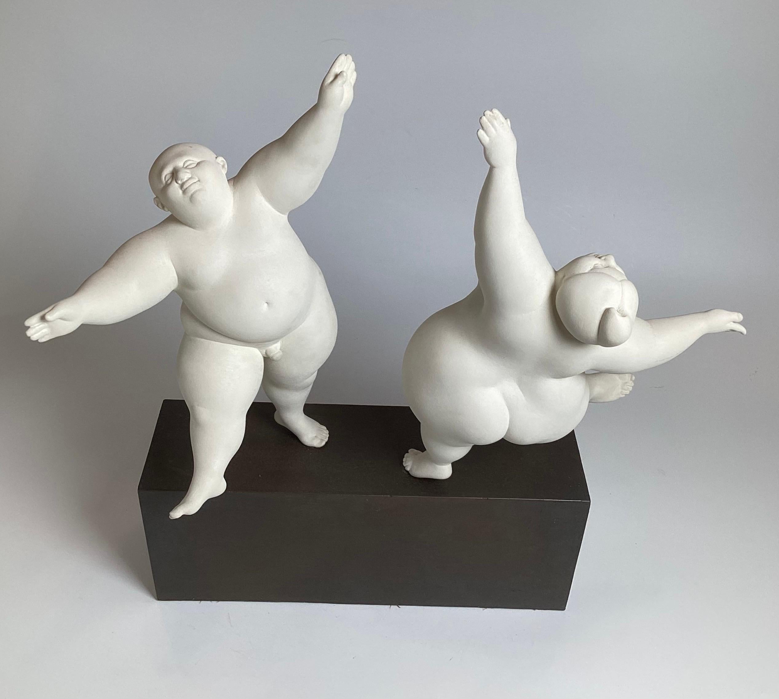 AWhimsical Modern Sculpture  Intitulé Adams et Eve par Steffi Greenbaum Bon état - En vente à Lambertville, NJ