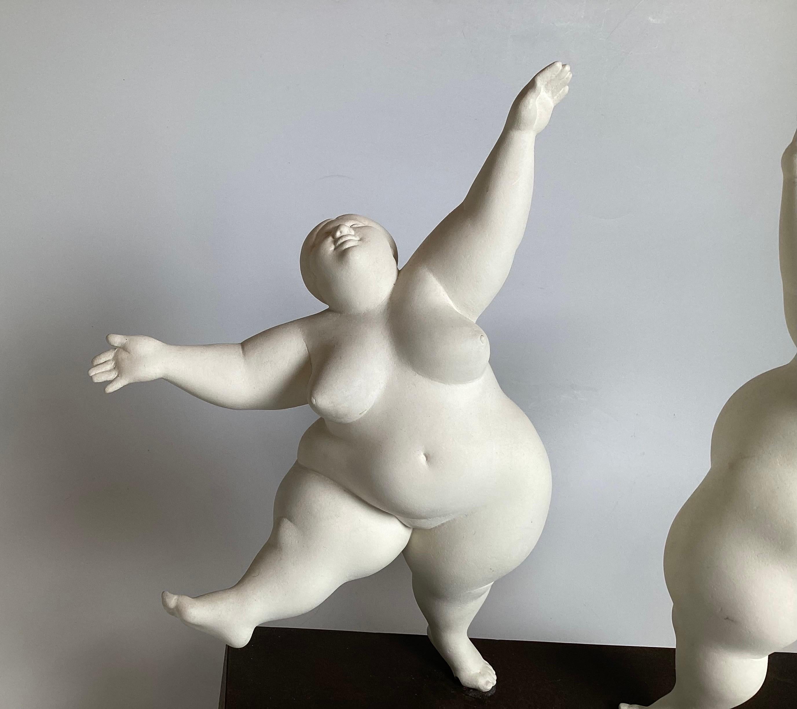 Fin du 20e siècle AWhimsical Modern Sculpture  Intitulé Adams et Eve par Steffi Greenbaum en vente