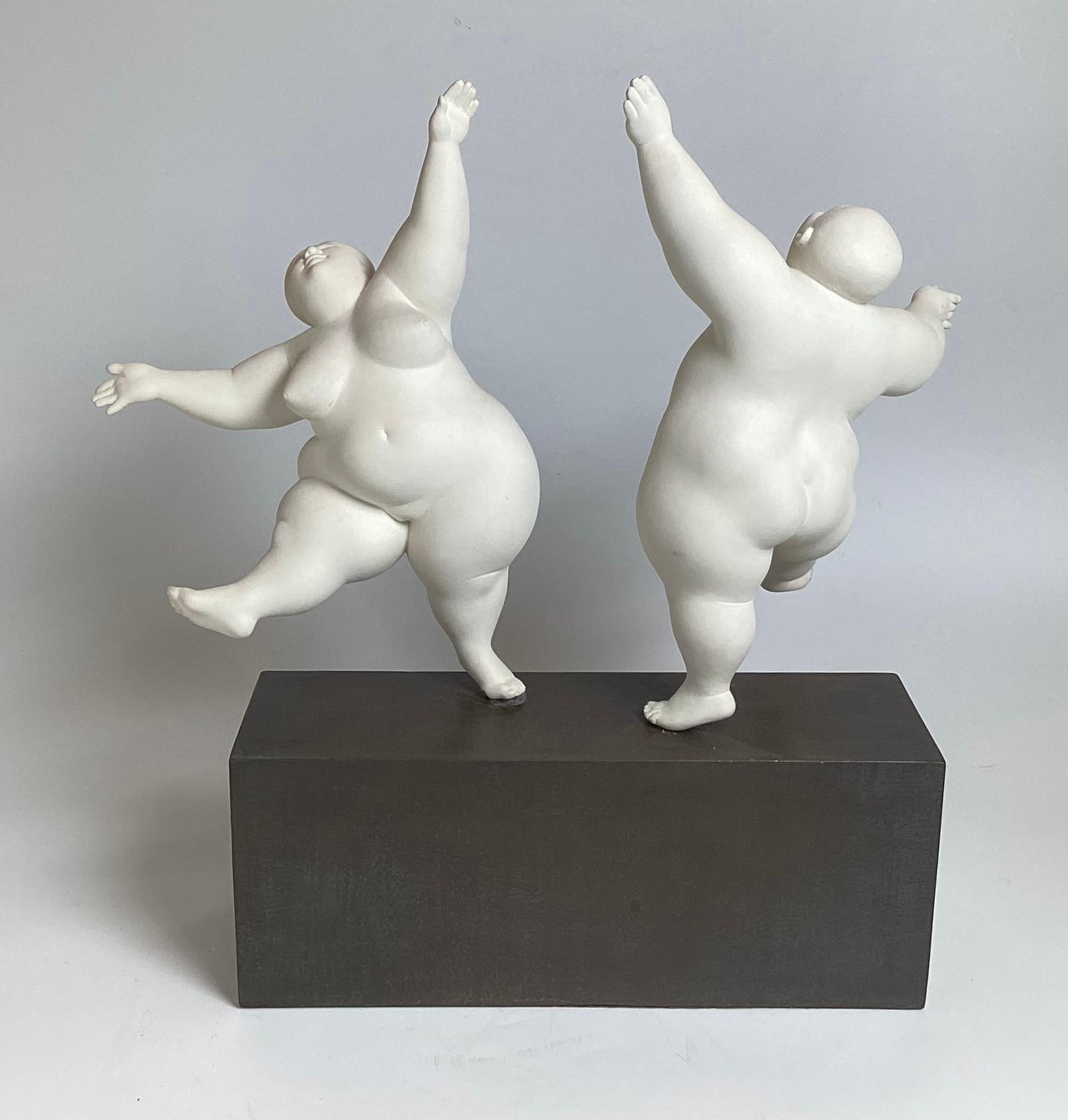 Composition AWhimsical Modern Sculpture  Intitulé Adams et Eve par Steffi Greenbaum en vente
