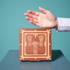 A.W.N Pugin Encaustic Coat of Arms Tile by Minton & Co