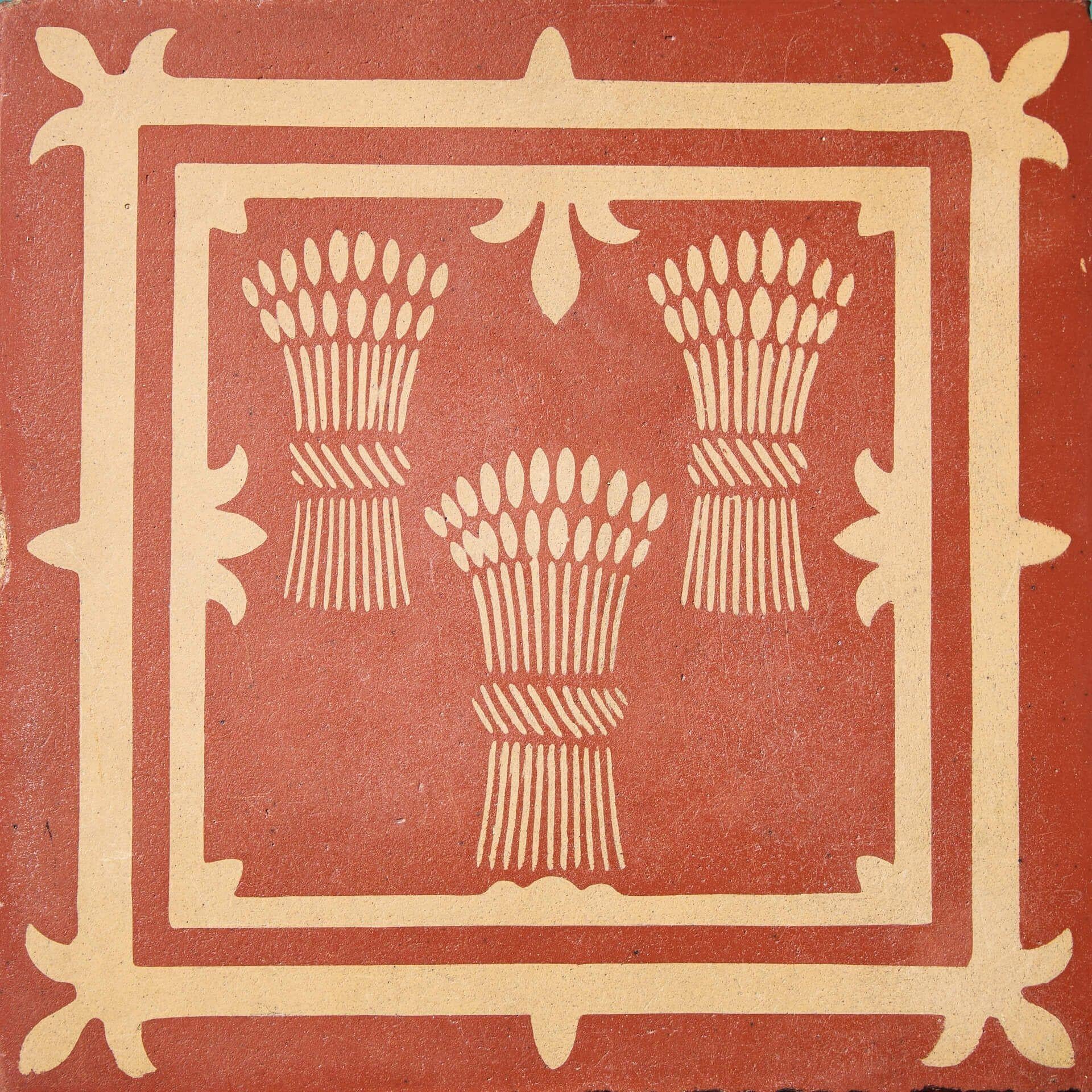 Vittoriano Piastrella con stemma ad encausto di A.W.N Pugin di Minton & Co. in vendita