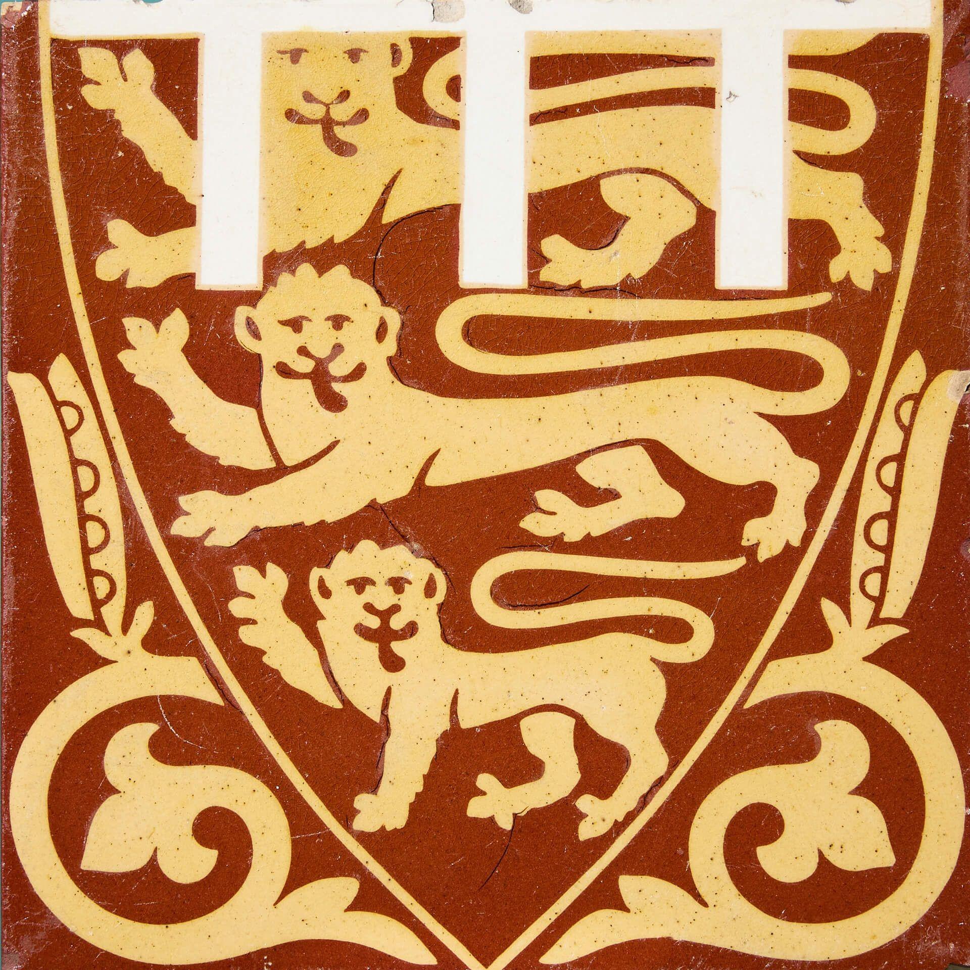 Victorien Tile d'encaustique Prince of Wales A.W.N Pugin de Minton & Co en vente