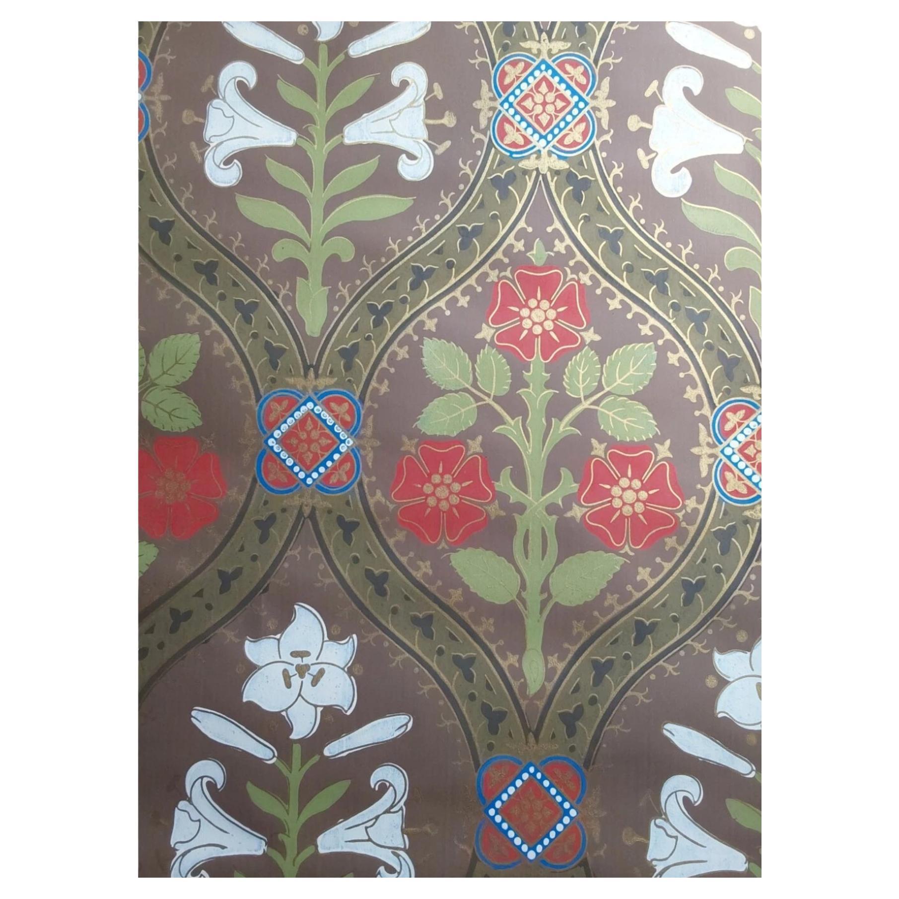 Augustus Welby Northmore Pugin creò circa un centinaio di carte da parati, che furono prodotte e floccate da William Woollams & Co. di Londra.
Augustus Welby Northmore Pugin creò circa un centinaio di carte da parati, che furono prodotte e floccate