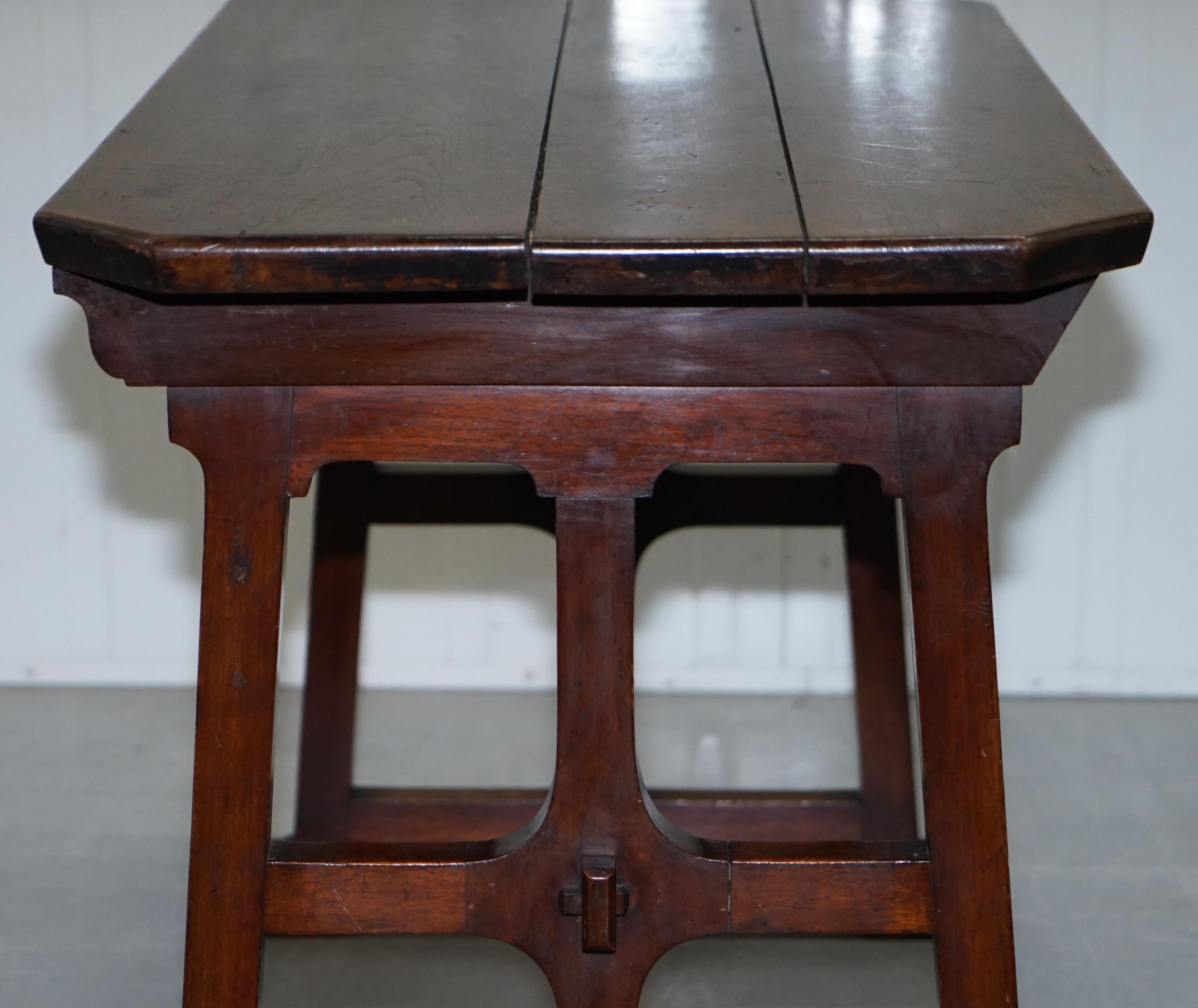 A.W.N Pugin Gothic Revival Vestry Writing Table Desk Made in England, circa 1780 5
