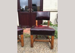 AWN Pugin Pair of Gothic Revival Oak Dining Chairs for the Palace of Westminster