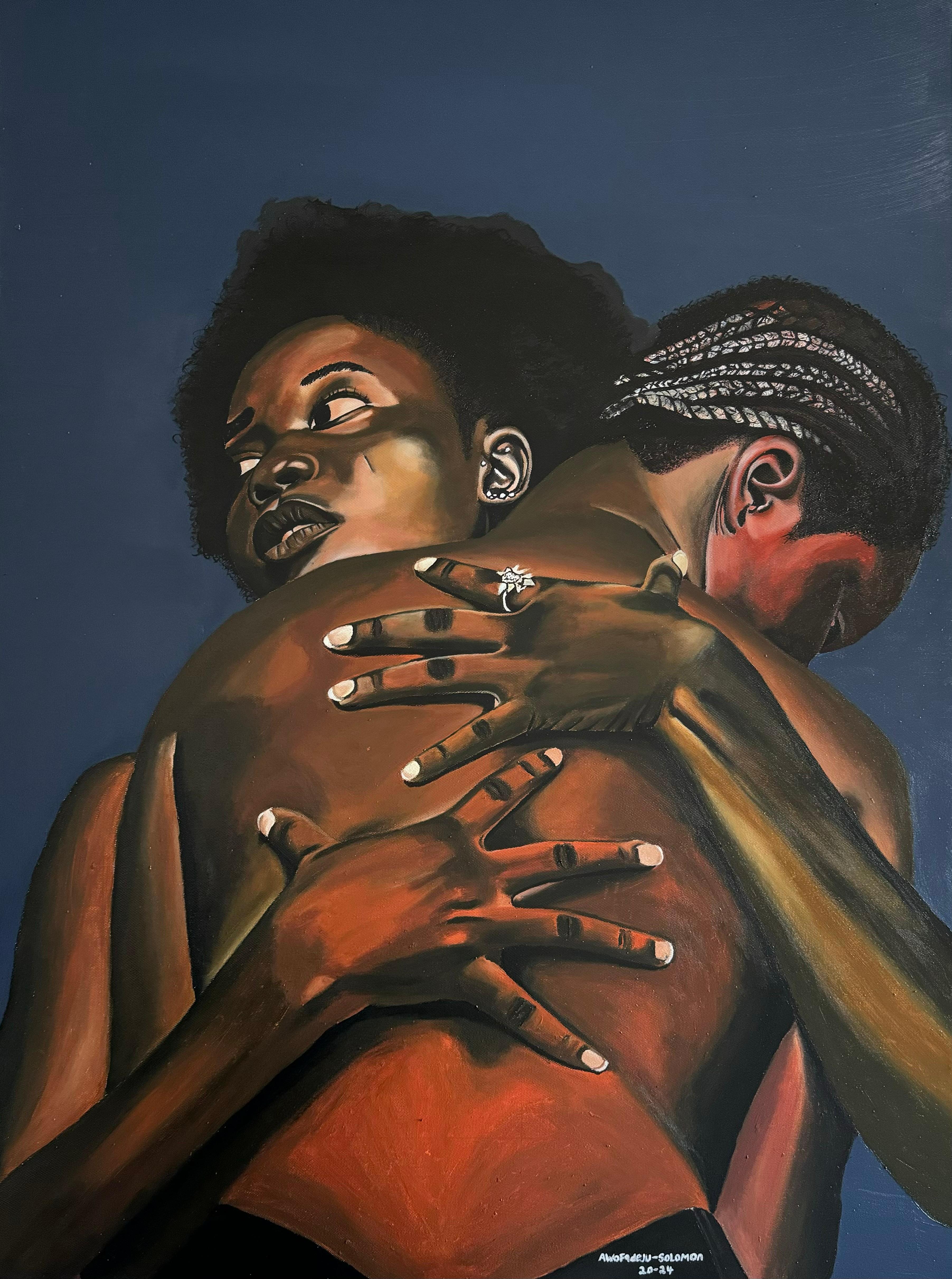 Tu insostituibile - 21° secolo, Contemporaneo, Ritratto figurativo, Donne, Amore