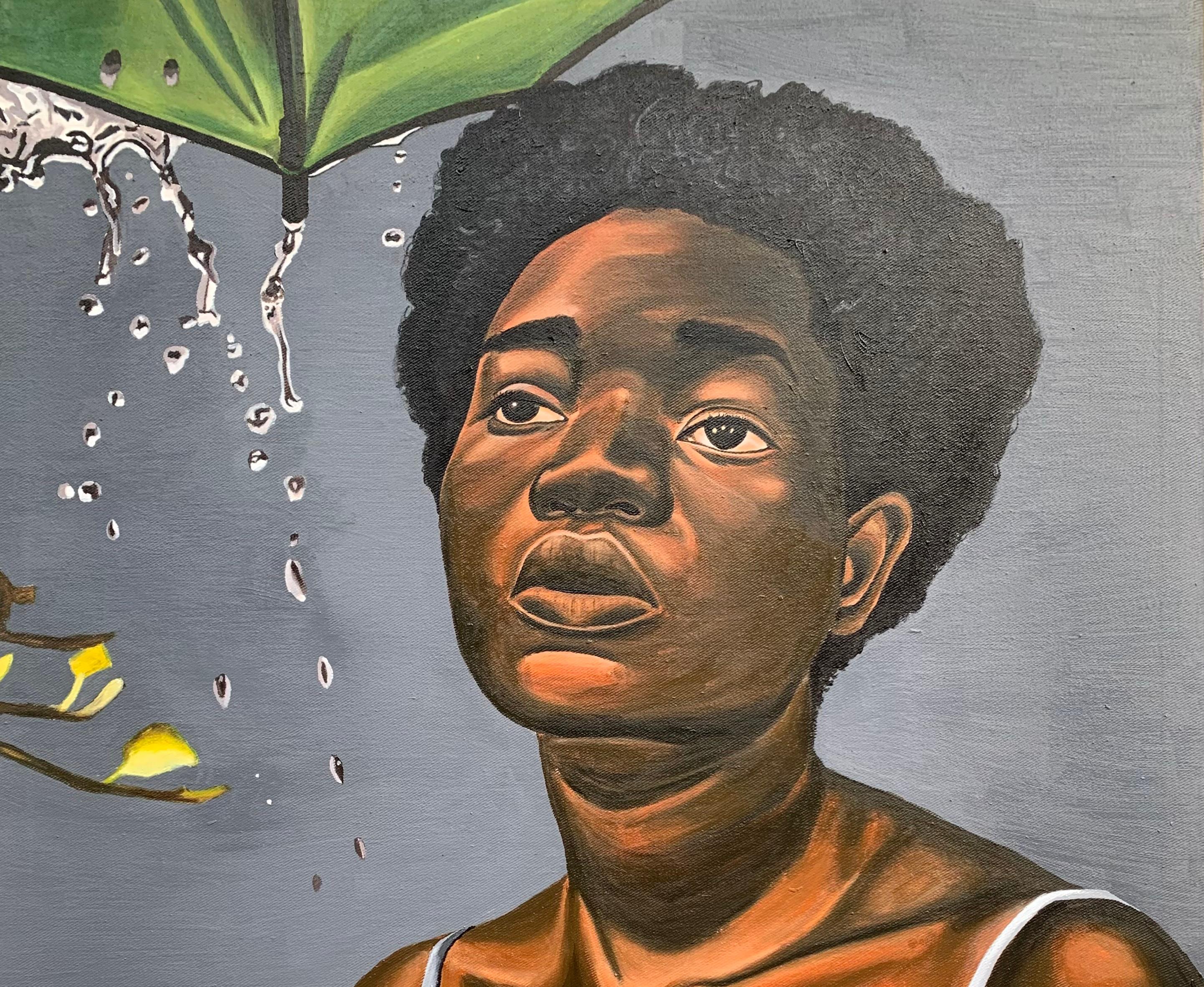 Ucciso in azione (Paramour Lover 2) -21° secolo, Contemporaneo, Ritratto, Donne - Painting di Awofadeju Solomon