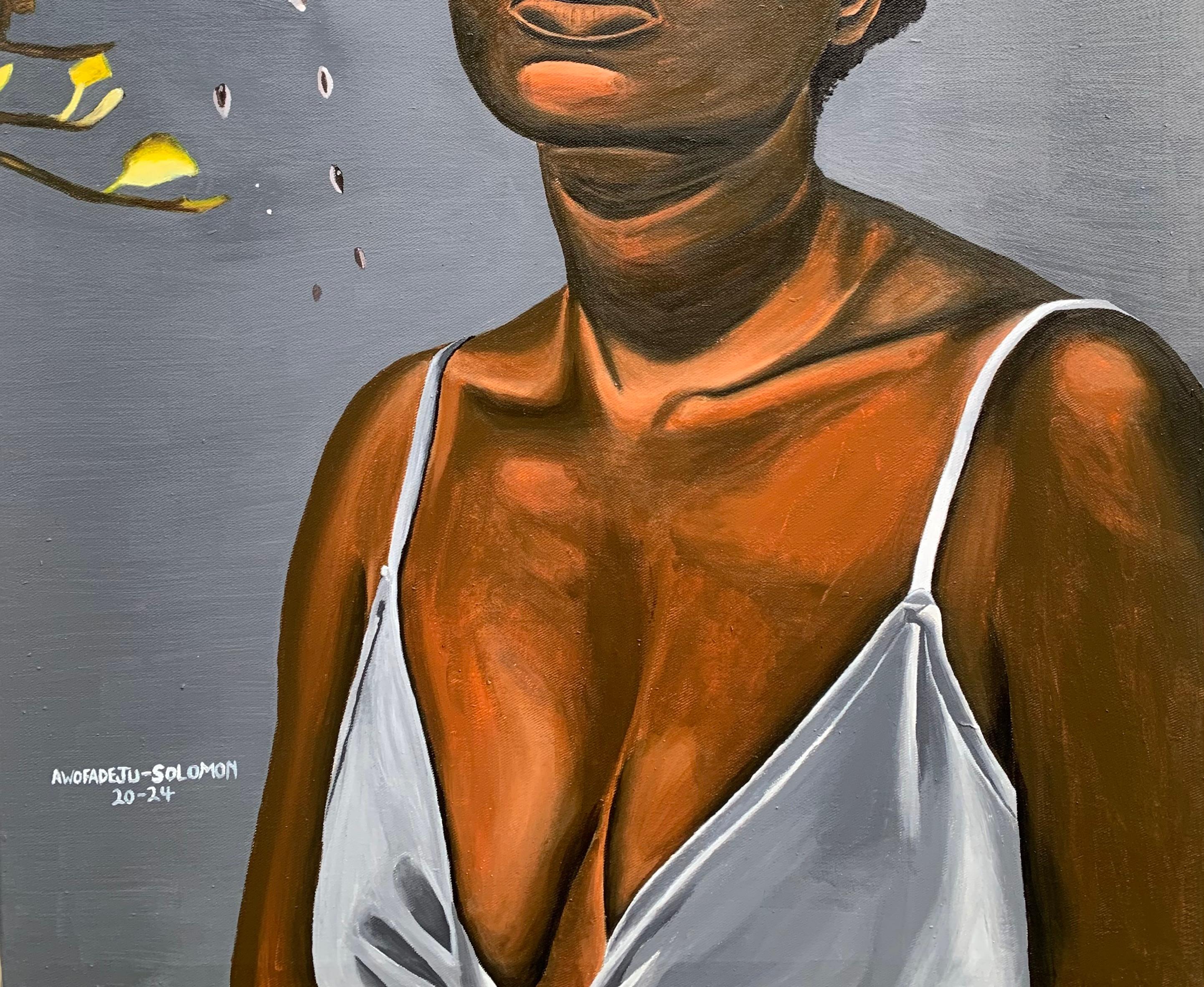 Ucciso in azione (Paramour Lover 2) -21° secolo, Contemporaneo, Ritratto, Donne - Painting Espressionista di Awofadeju Solomon