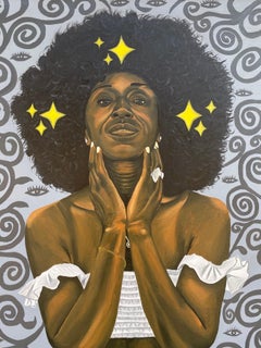 Madre caprichosa Alkebulan - Siglo XXI, Contemporáneo, Figurativo, Retrato