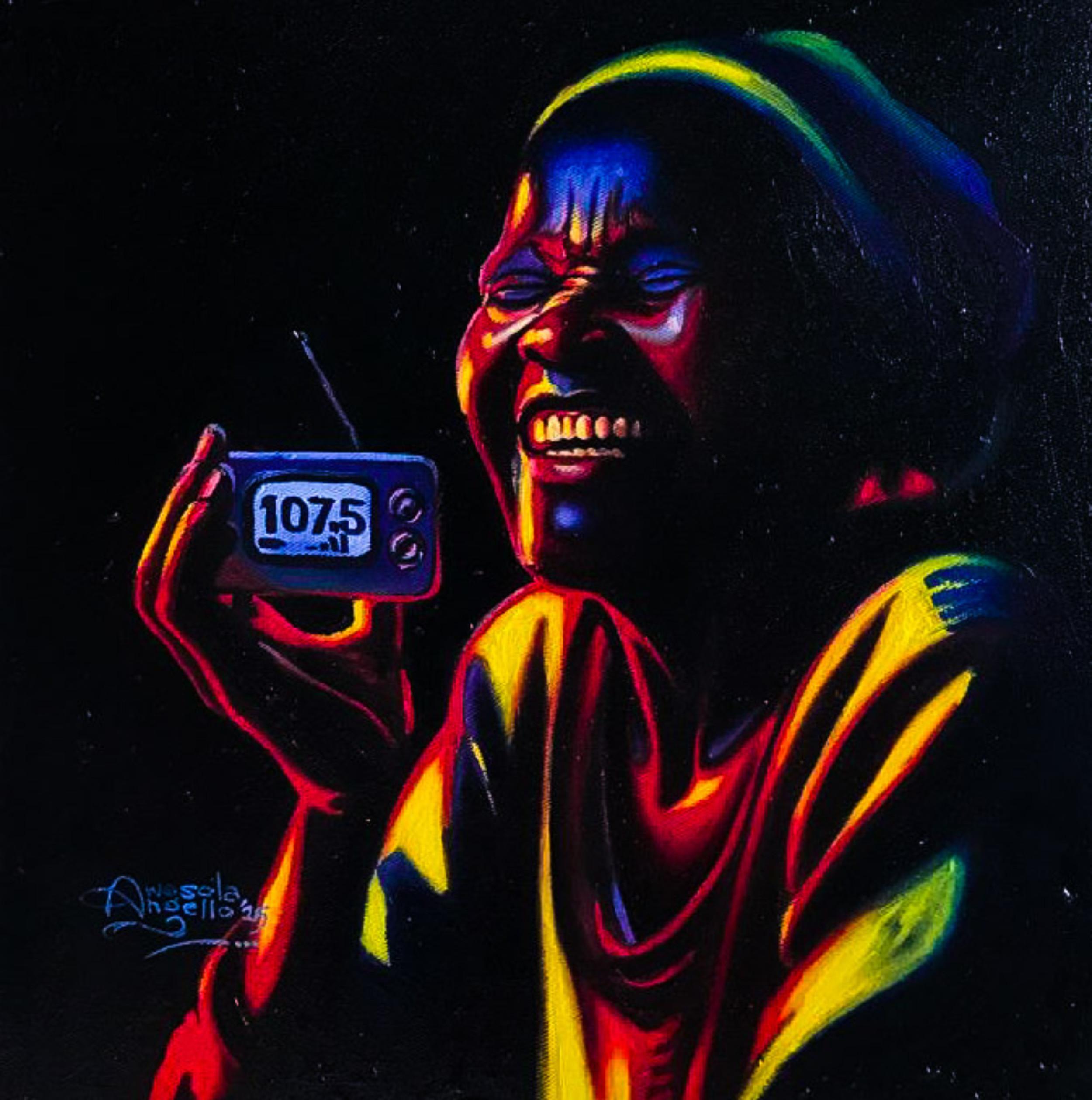Still-Life Painting de Awosola Michael Angello - Goodnews 4 - Siglo XXI, Contemporáneo, Figurativo, Retrato, Felicidad