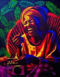 Buenas noticias  (El Origen) - Siglo XXI, Contemporáneo, Retrato Figurativo, Floral