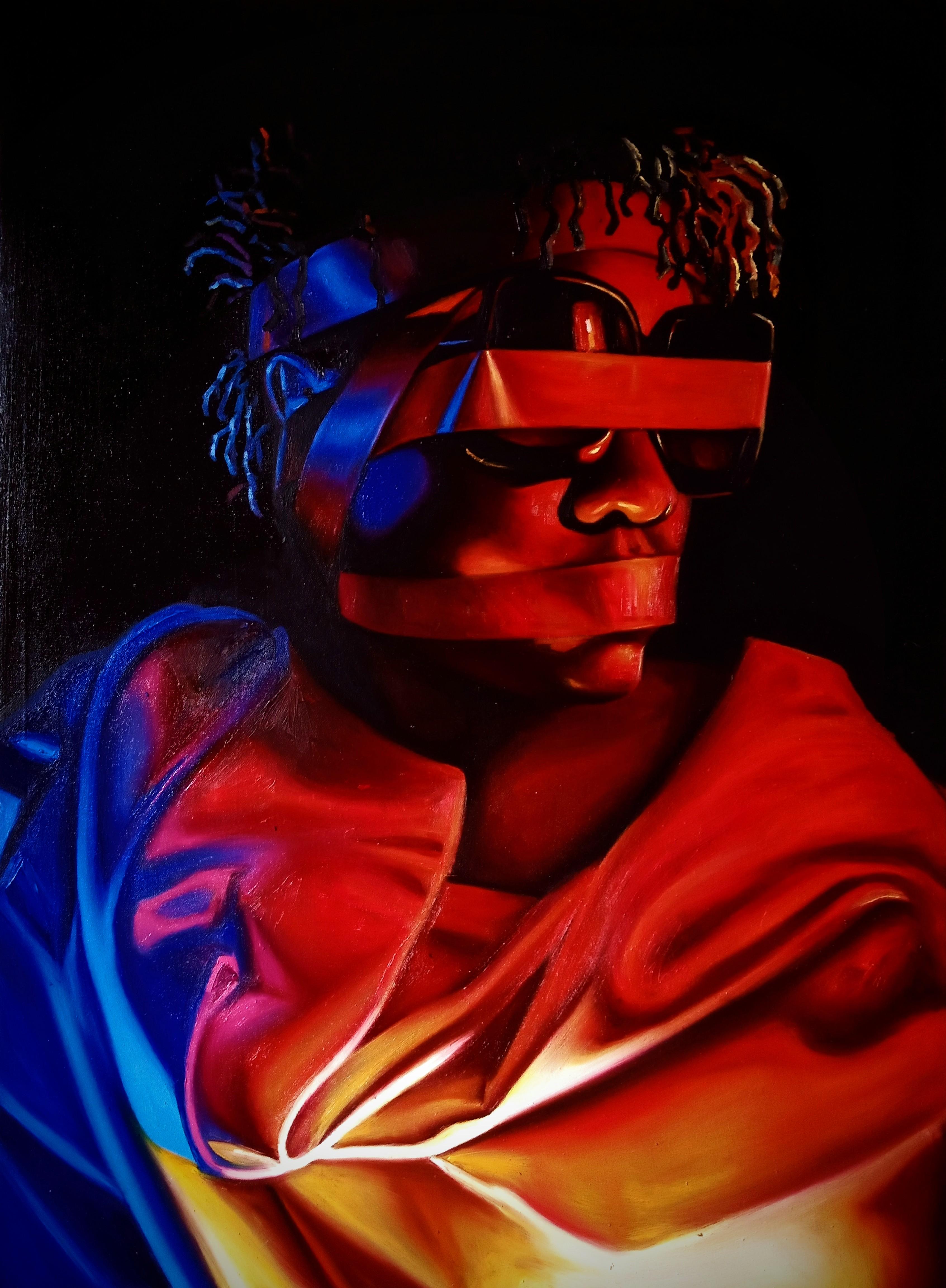 Awosola Michael Angello Figurative Painting - Shaded 1