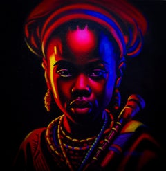 Chuchotements sonores de paroles -21e siècle, Contemporain, Peinture de portrait, Huile