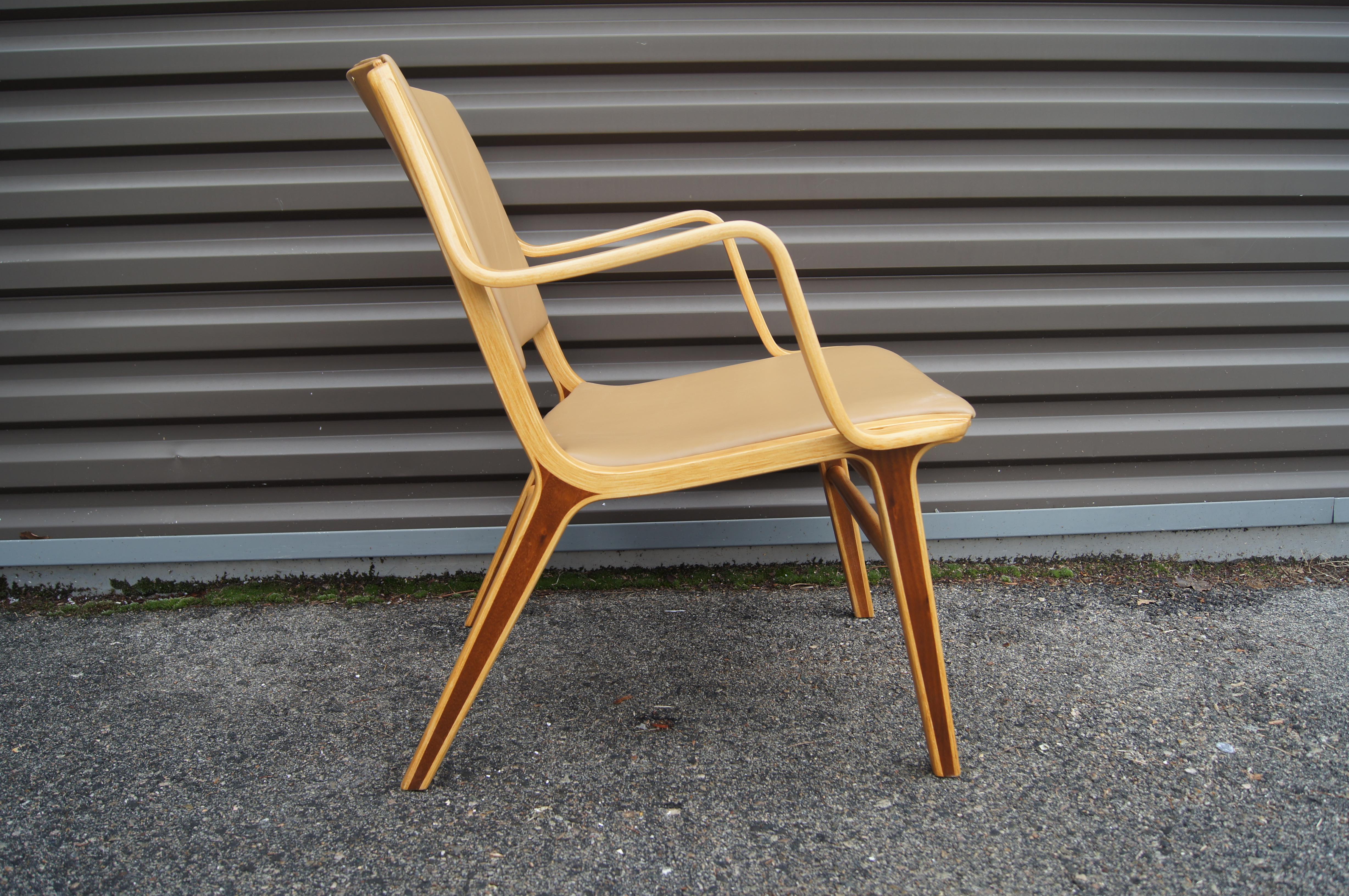 Ax Chair by Peter Hvidt & Orla Molgaard Neilsen for Fritz Hansen In Good Condition For Sale In Dorchester, MA