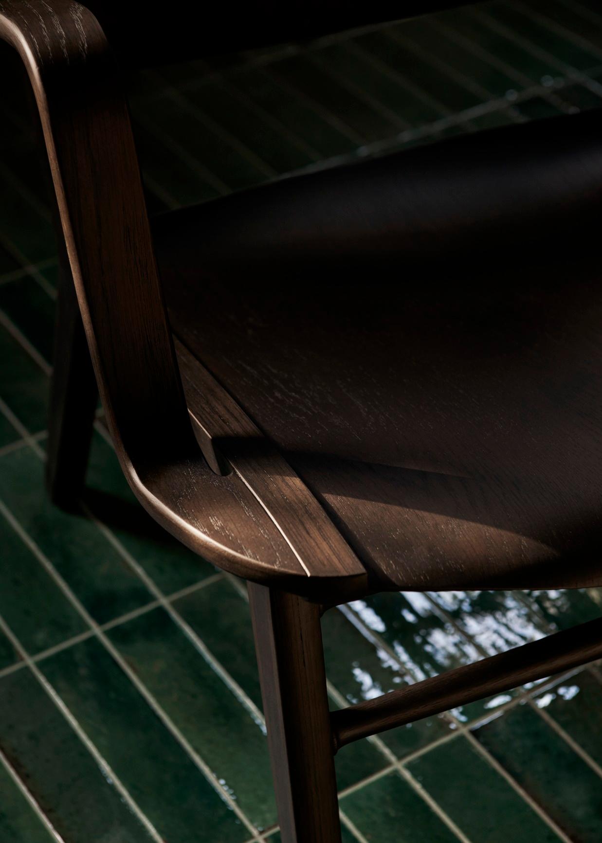 Contemporary AX Lounge Chair -HM11- Dark Stained Oak, by Hvidt & Mølgaard for &Tradition For Sale