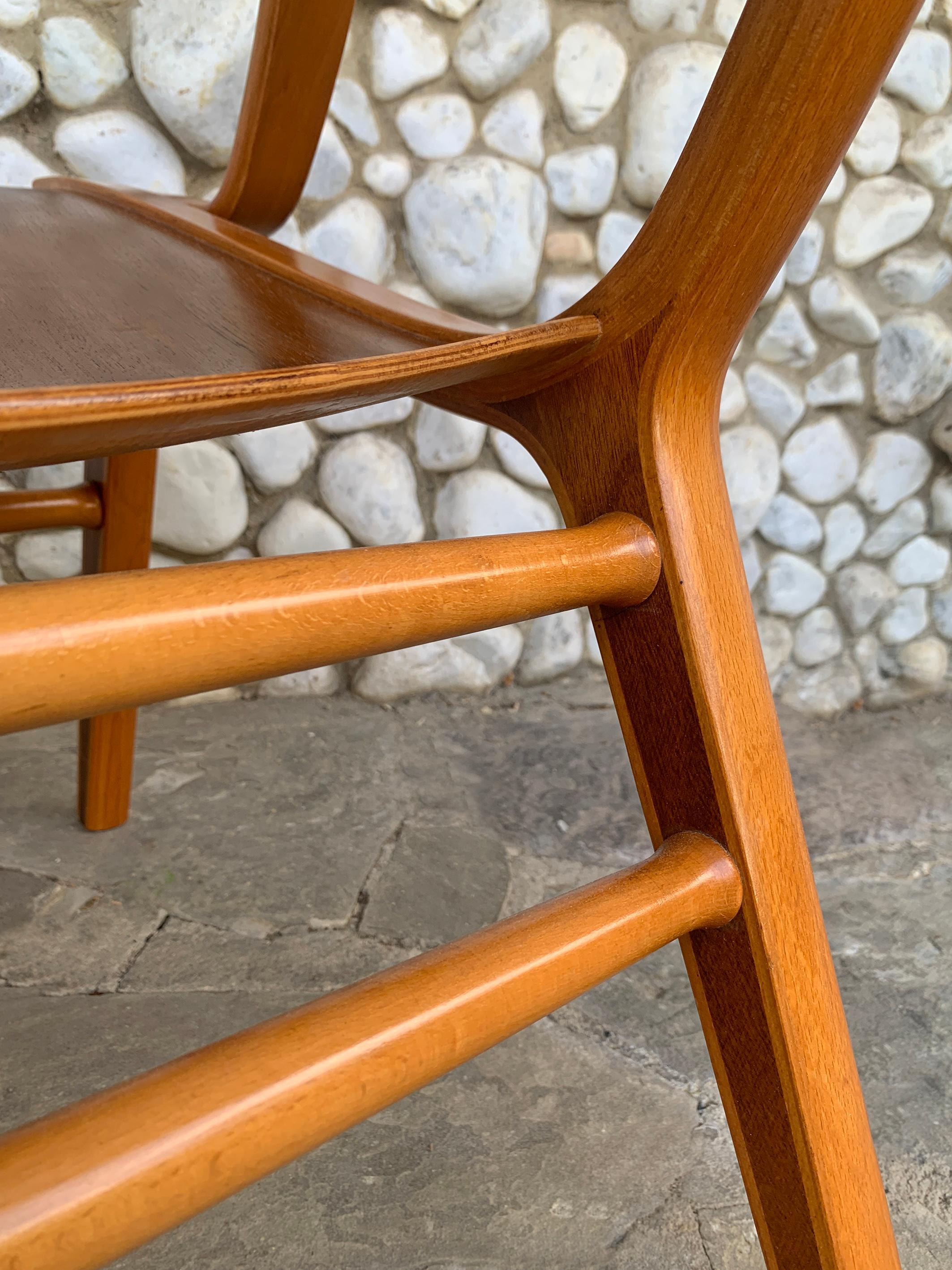 Silla de salón AX, Peter Hvidt y Orla Mølgaard-Nielsen para Fritz Hansen, años 60 en venta 3