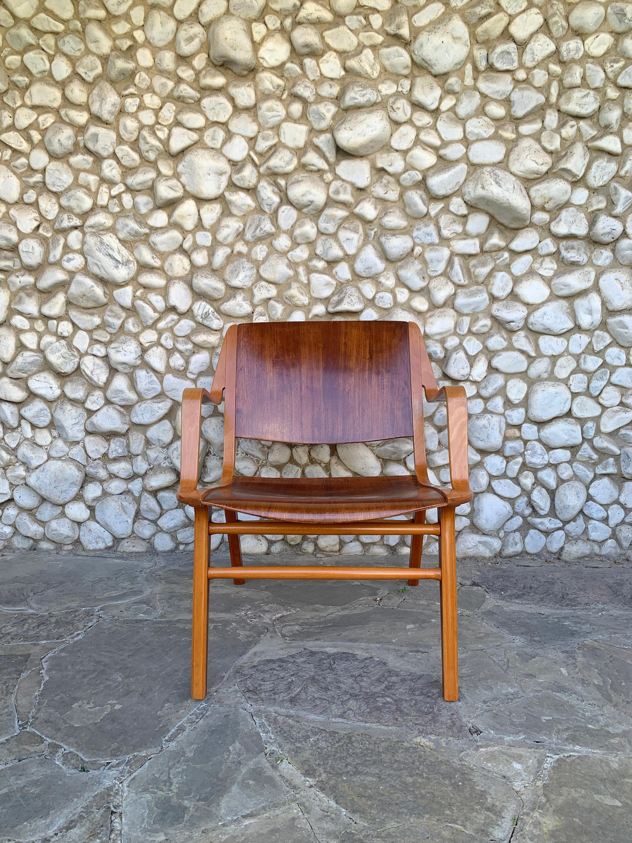 Silla de salón AX, Peter Hvidt y Orla Mølgaard-Nielsen para Fritz Hansen, años 60 Moderno de mediados de siglo en venta