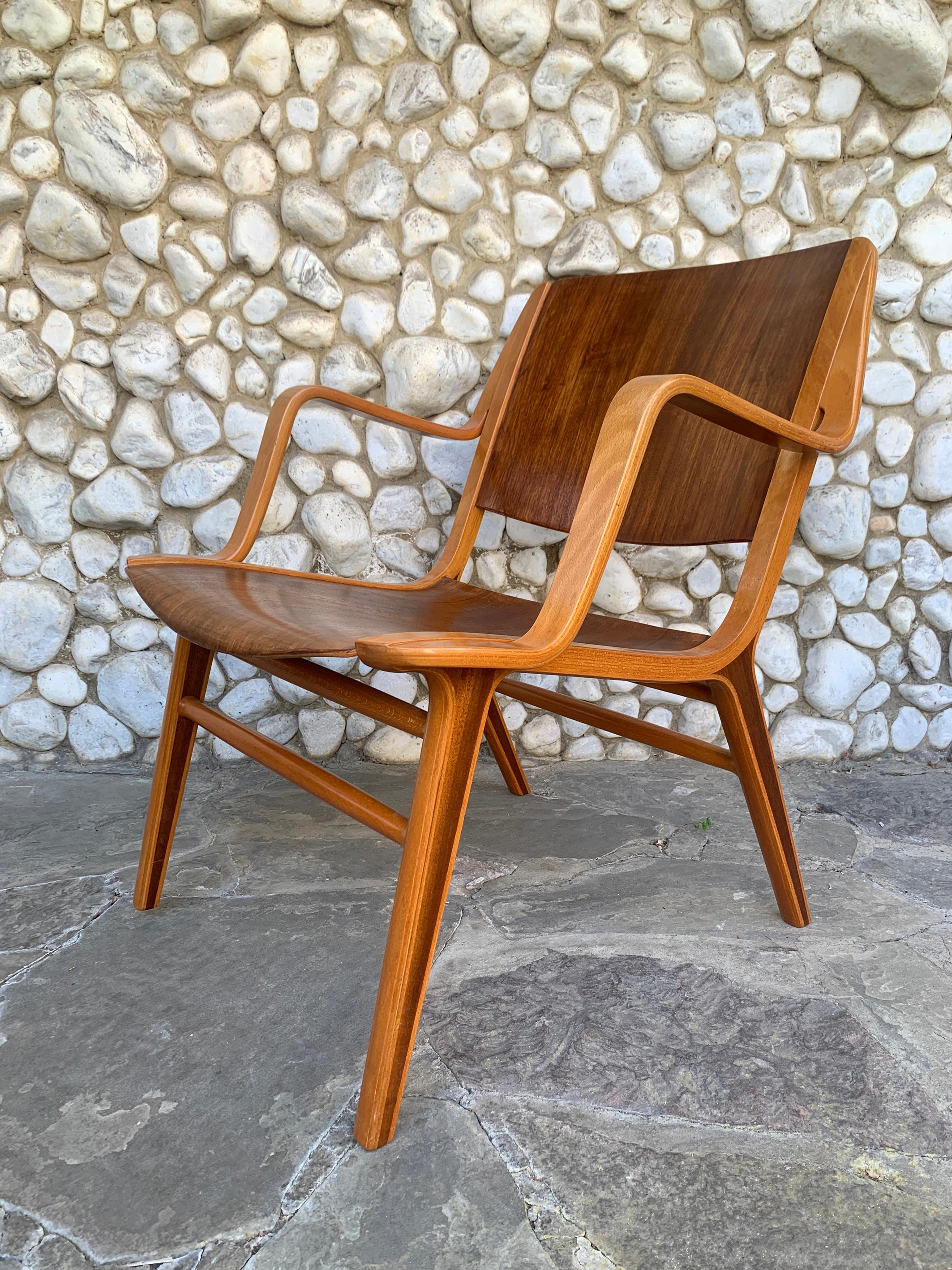 Silla de salón AX, Peter Hvidt y Orla Mølgaard-Nielsen para Fritz Hansen, años 60 Madera contrachapada en venta