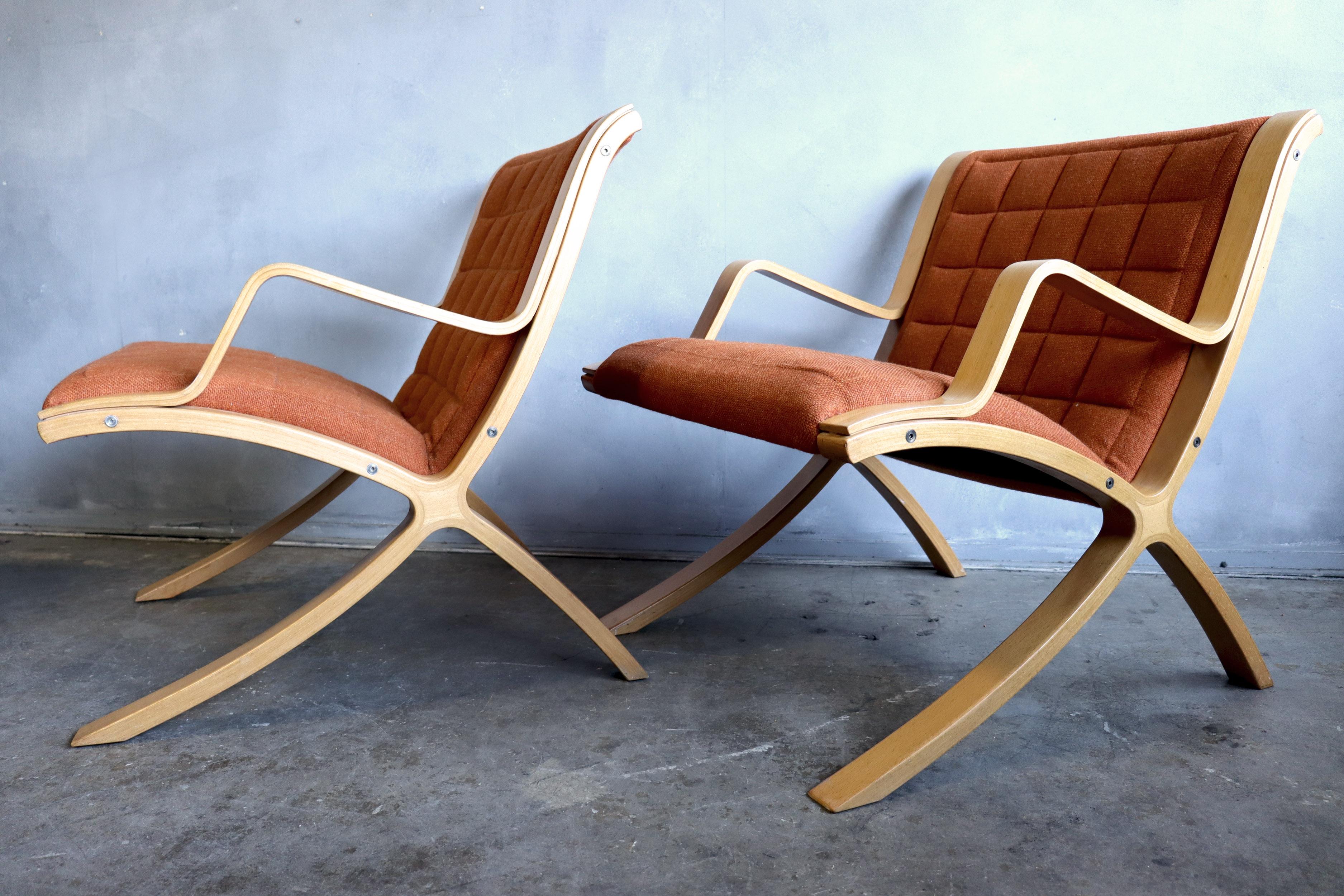AX Lounge Chairs by Peter Hvidt & Orla Mølgaard Nielsen for Fritz Hansen 5