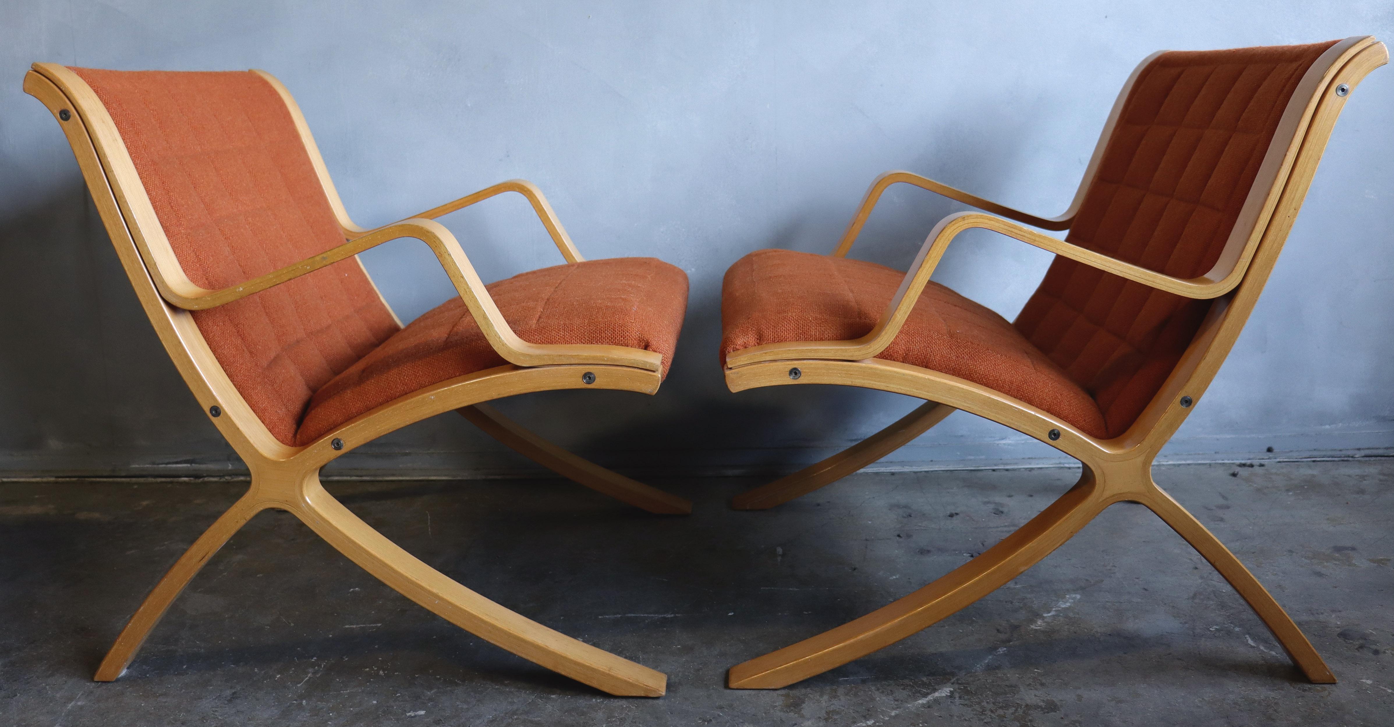 Mid-Century Modern AX Lounge Chairs by Peter Hvidt & Orla Mølgaard Nielsen for Fritz Hansen