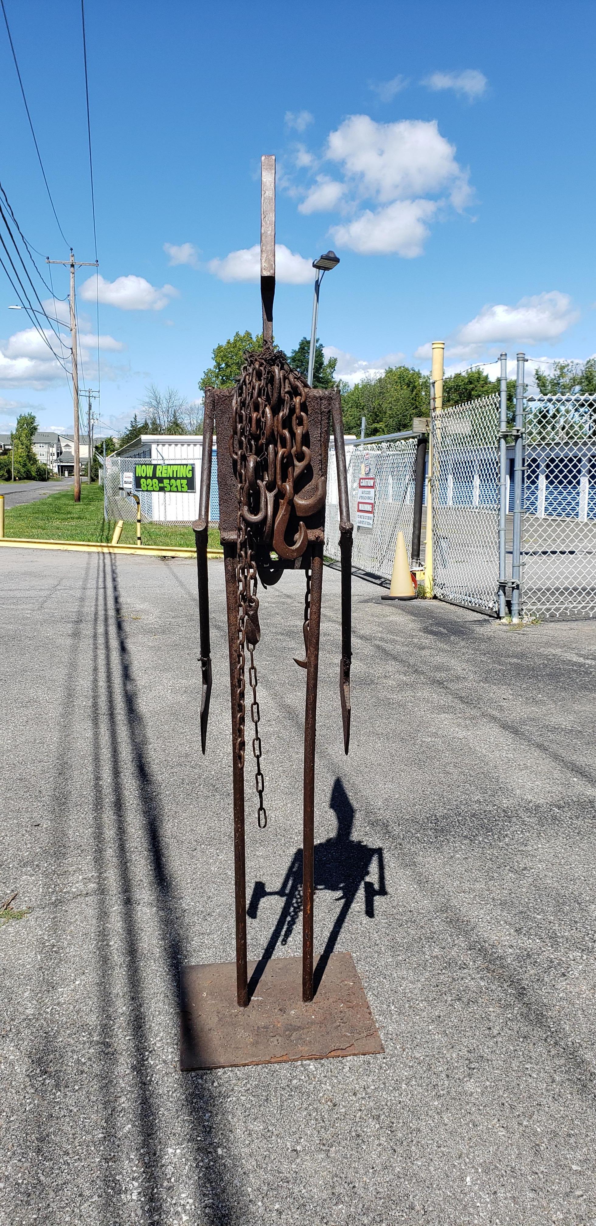 Steel Axe Man by Ronald Gonzalez, American, circa 1996 For Sale