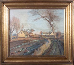 Vintage Axel Aabrink (1887-1965) - 1936 Oil, Farm Scene
