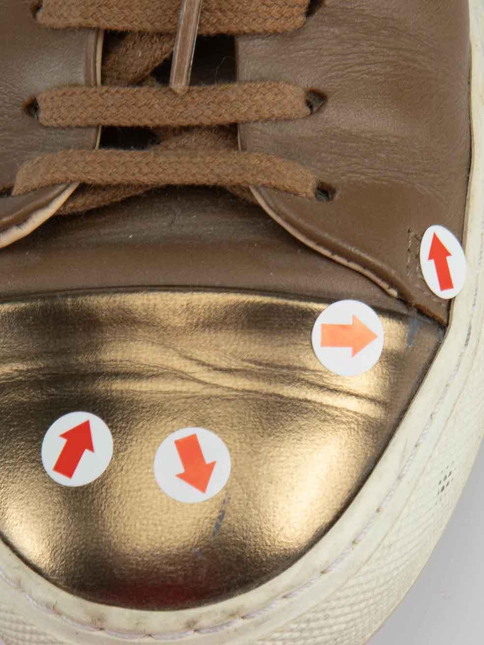 Axel Arigato - Scarpe da ginnastica basse in pelle marrone Taglia IT 36 in vendita 1