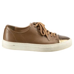 Axel Arigato Brown Leather Low Top Trainers Size IT 36