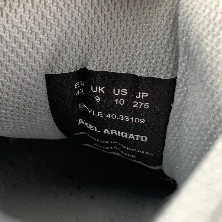 AXEL ARIGATO Size 10 Grey Leather Lace Up Sneakers For Sale at 1stDibs