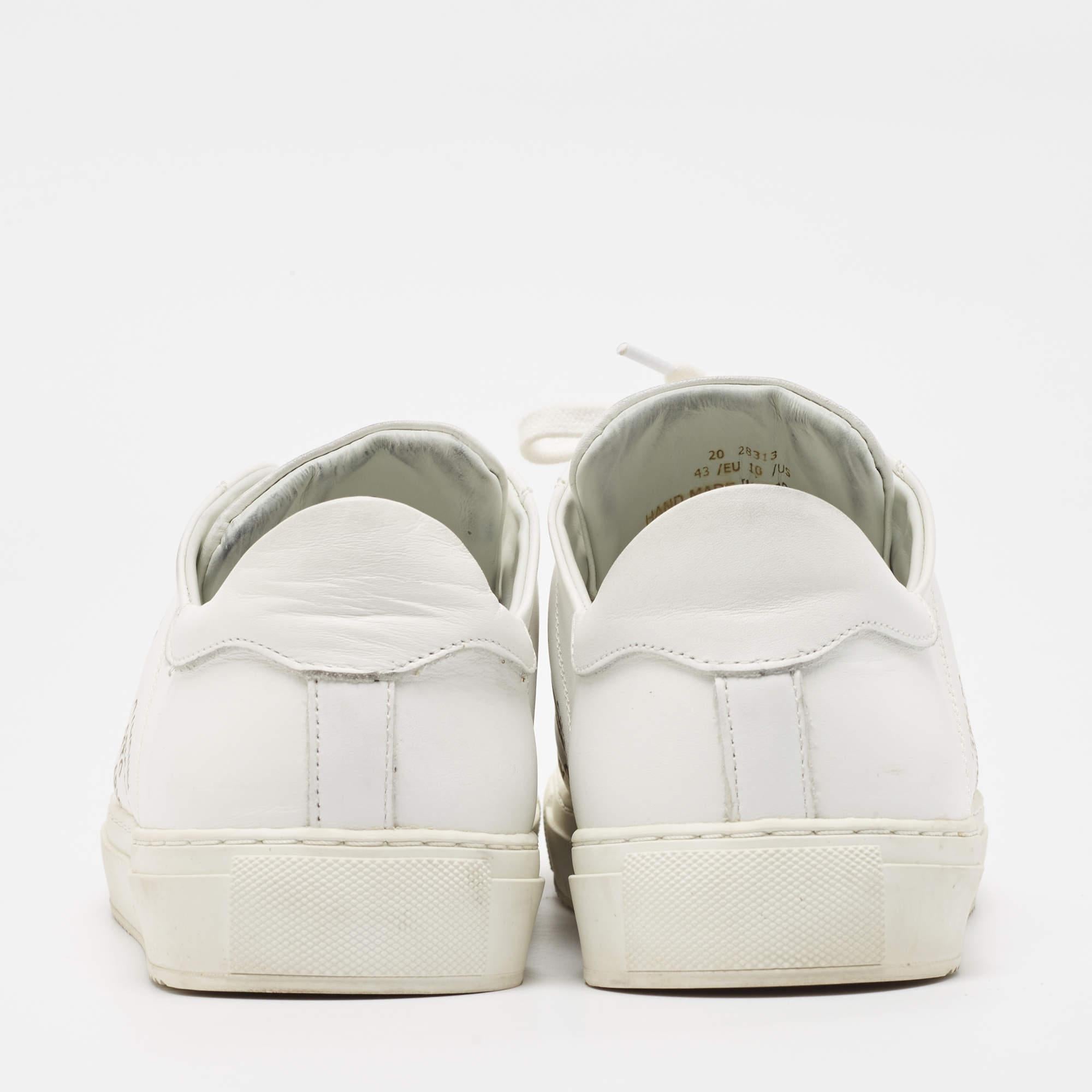 Axel Arigato Weiße Low Top-Turnschuhe aus Leder Größe 43 im Angebot 1