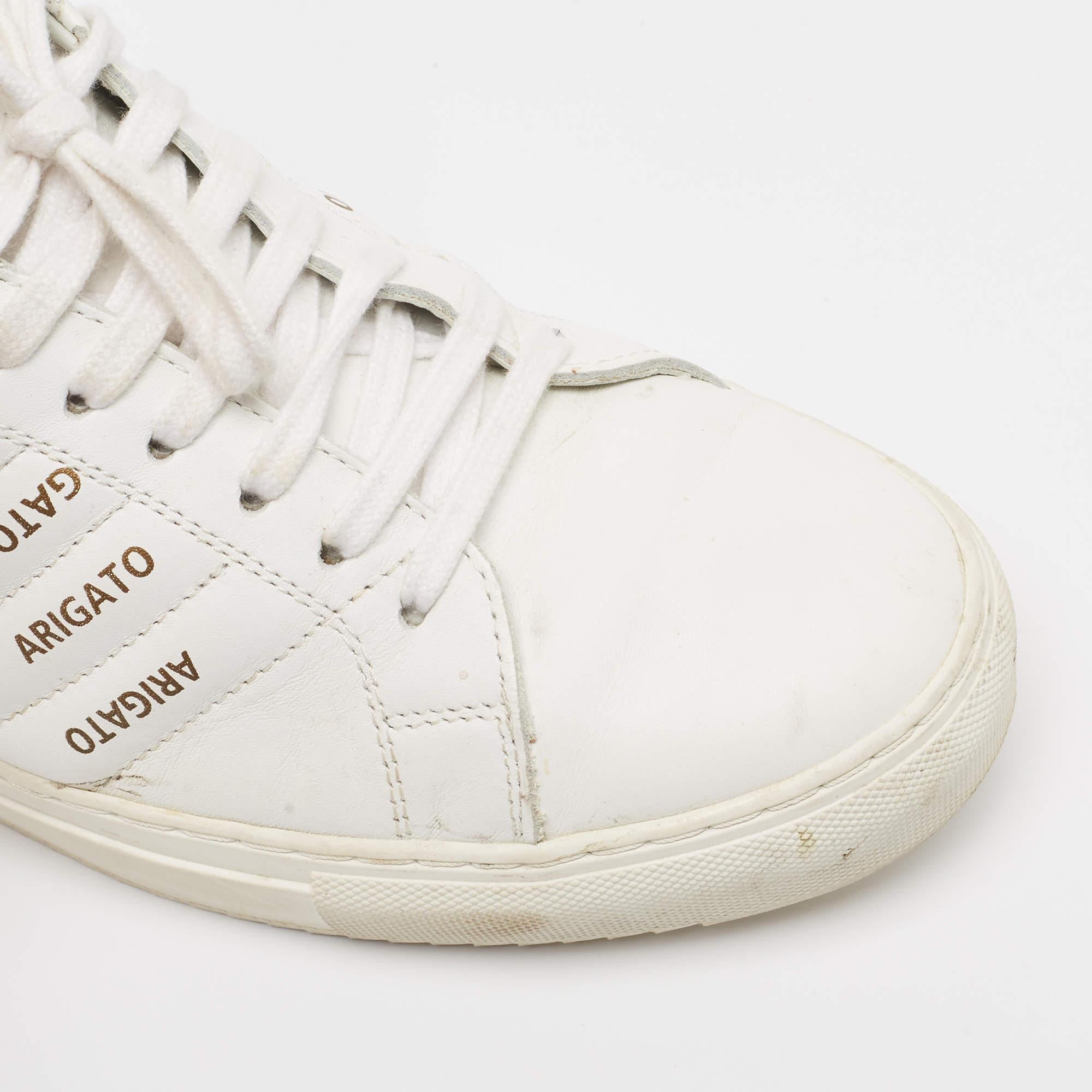 Axel Arigato Weiße Low Top-Turnschuhe aus Leder Größe 43 im Angebot 3