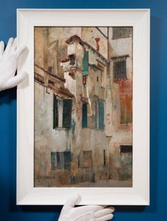 Axel Axelson Venice Courtyard 1879 Rare Early Scandinavian Painting