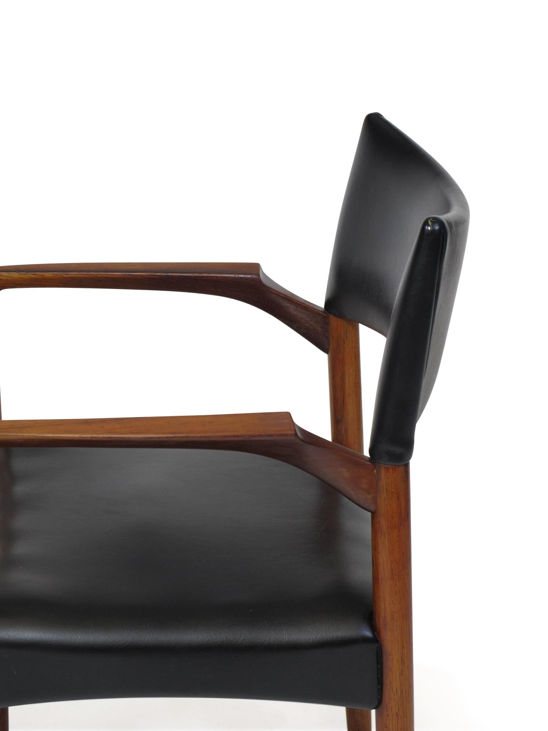Mid-20th Century Axel Bender Madsen Rosewood Dining Arm Chairs