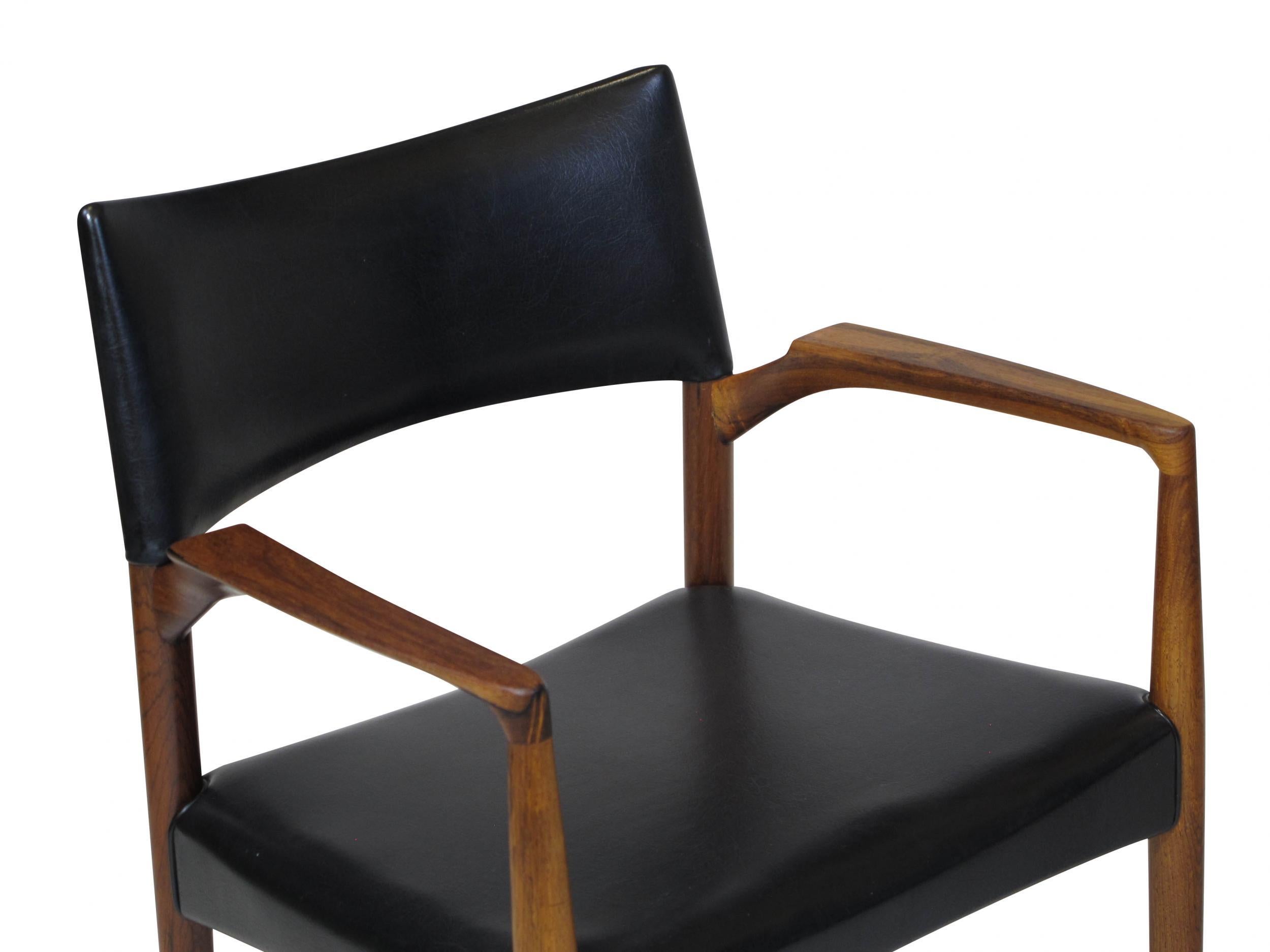 Axel Bender Madsen Rosewood Dining Arm Chairs 2