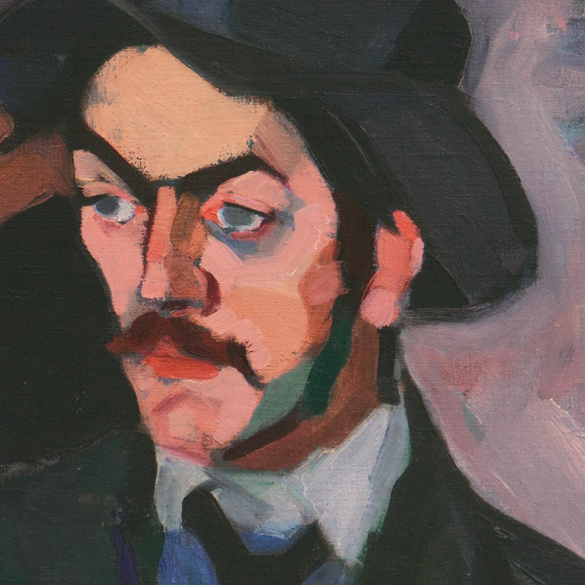 Initialed upper right 'A.B.' for Axel Bentzen (Danish, 1893-1952) painted circa 1925.

Axel Bentzen studied art as a child and, by the age of 14, was copying Old Master paintings at Copenhagen's National Museum of Art. He traveled to Italy in 1919