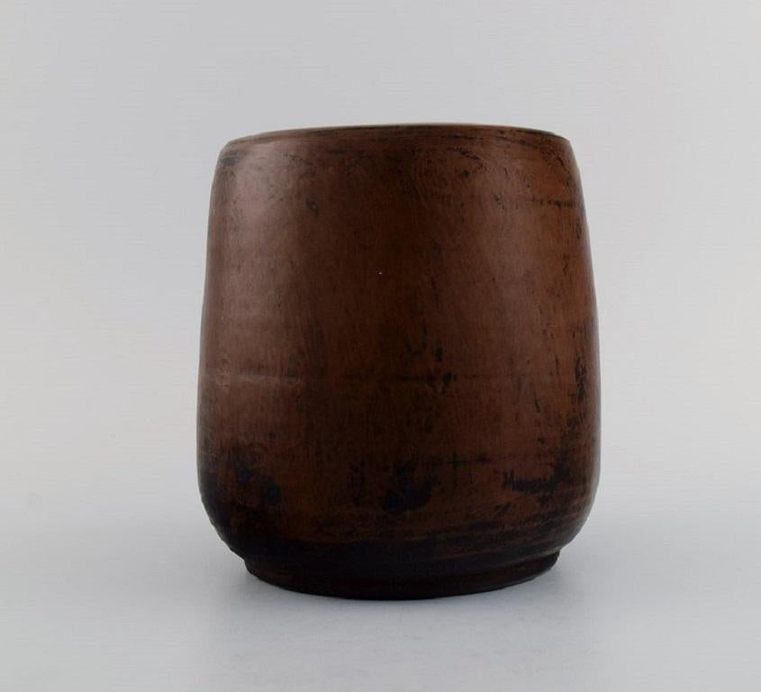 Axel Brüel '1900-1977', Danish Ceramicist, Unique Vase in Glazed Stoneware In Excellent Condition For Sale In Copenhagen, DK