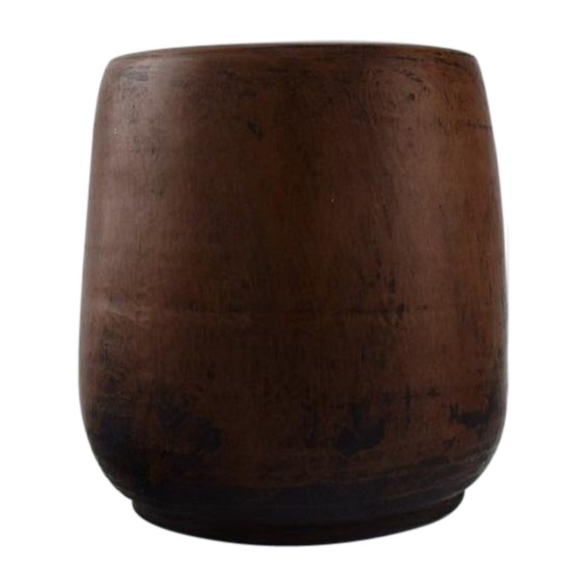 Axel Brüel, 1900-1977, dänischer Keramiker, einzigartige Vase aus glasiertem Steingut