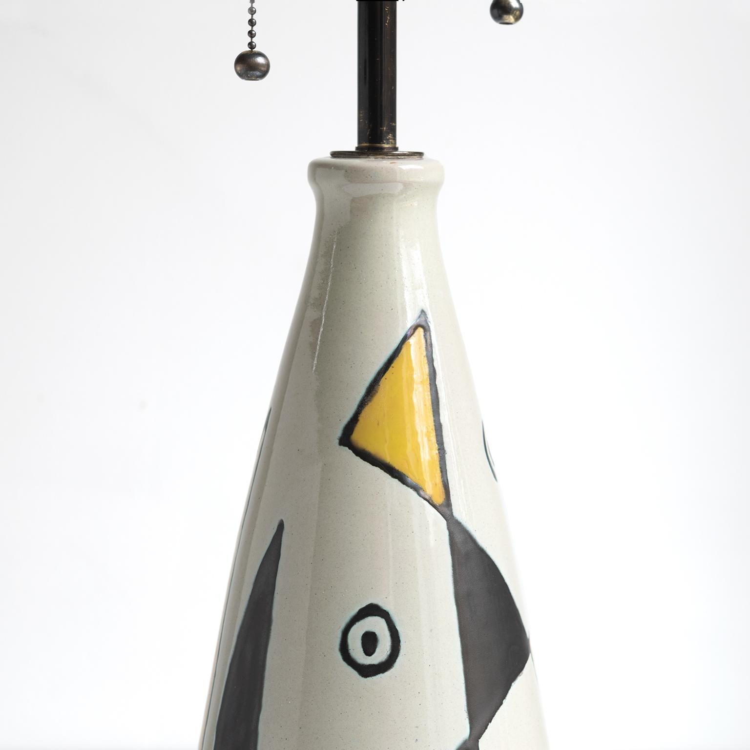 Axel Bruel Scandinavian Modern Ceramic Lamp, Denmark, 1950's For Sale 2