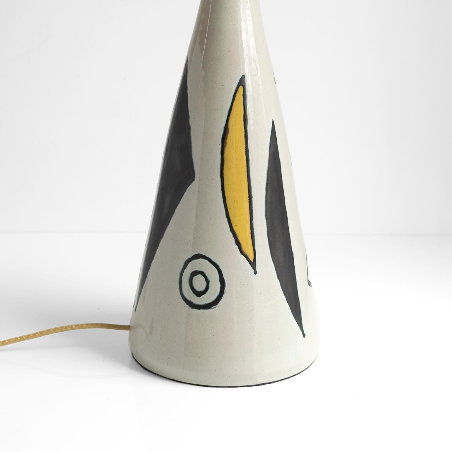 Axel Bruel Scandinavian Modern Ceramic Lamp, Denmark, 1950's For Sale 3