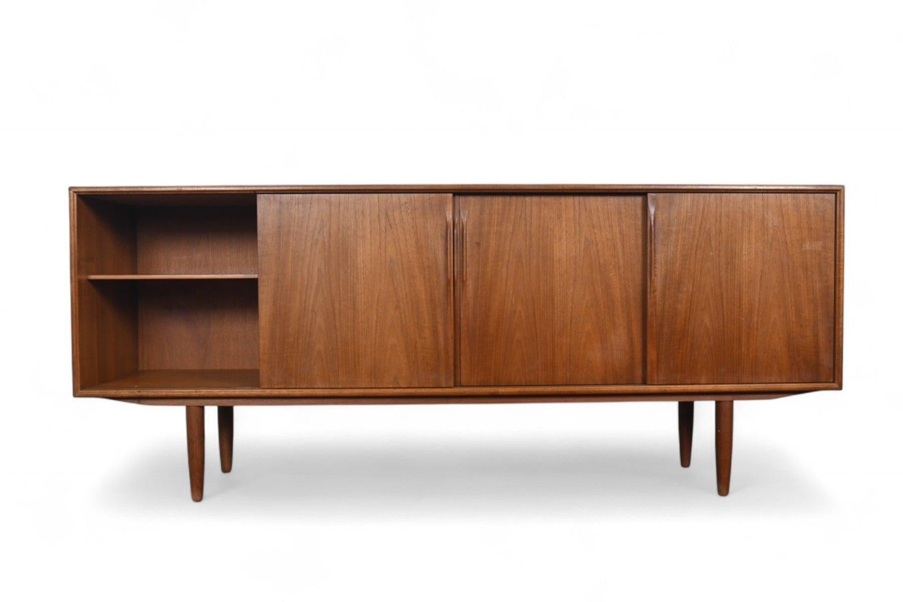 Axel Christiansen Designed Danish Modern Teak Credenza In Good Condition For Sale In Berkeley, CA