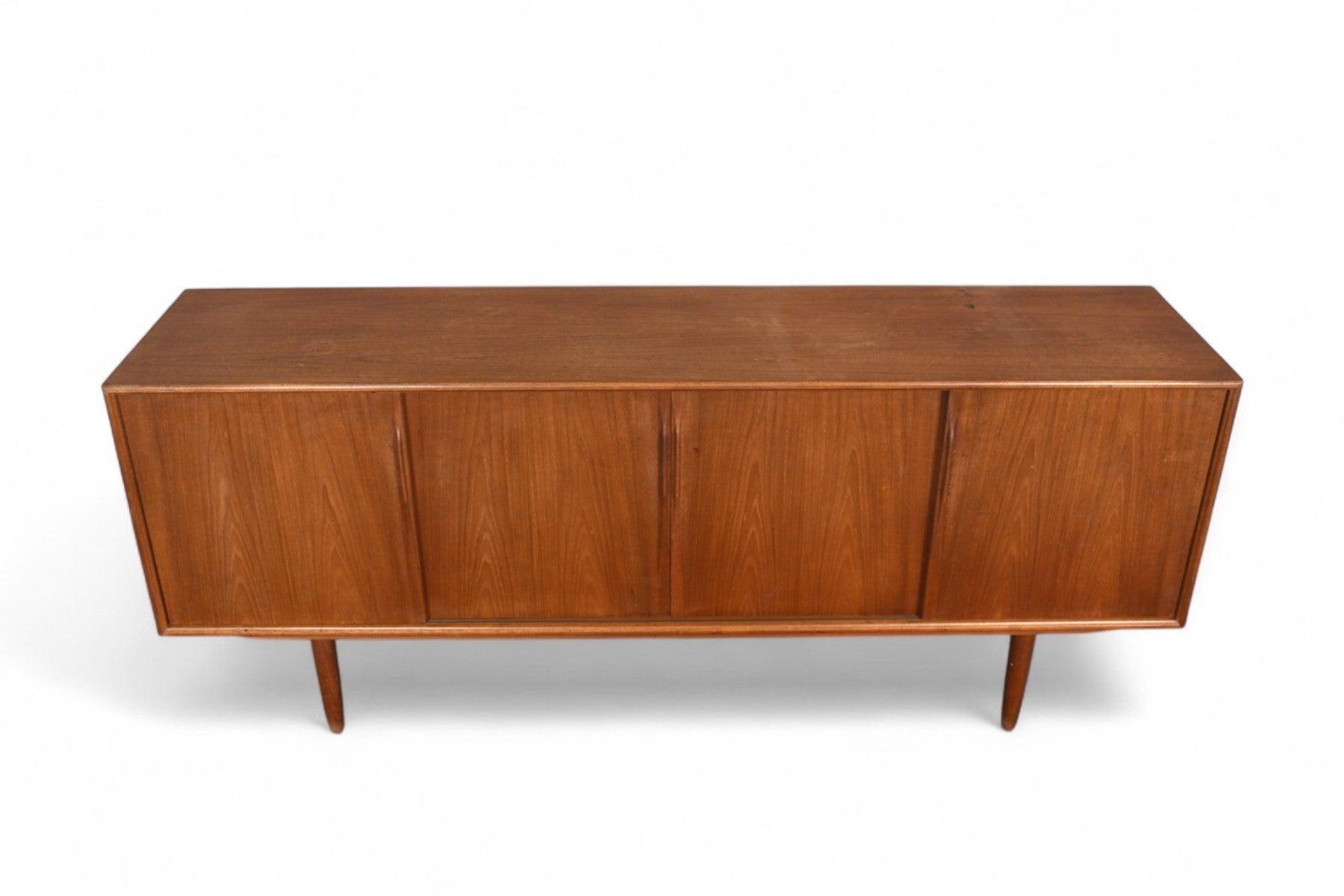 Axel Christiansen Designed Danish Modern Teak Credenza For Sale 1