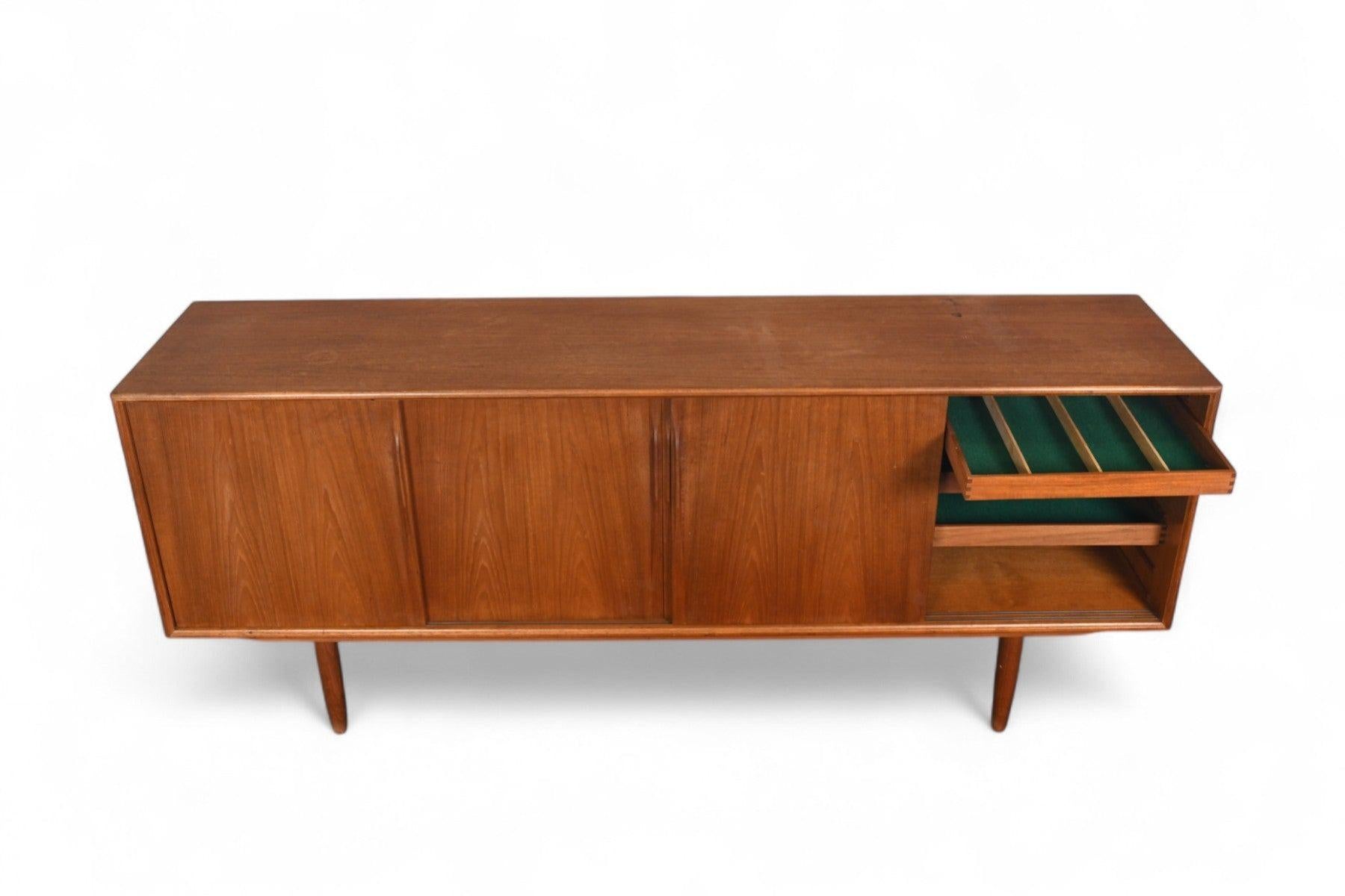Axel Christiansen Designed Danish Modern Teak Credenza For Sale 2