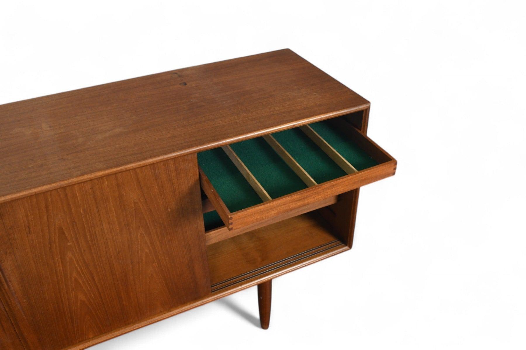 Axel Christiansen Designed Danish Modern Teak Credenza For Sale 3