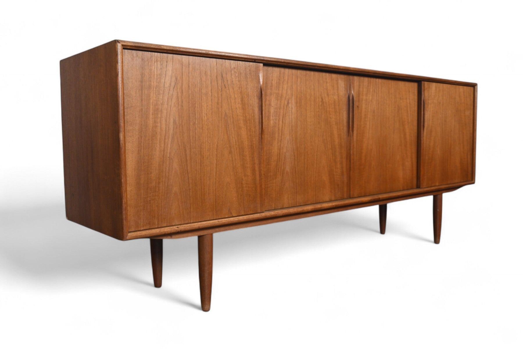 Axel Christiansen Designed Danish Modern Teak Credenza For Sale 4
