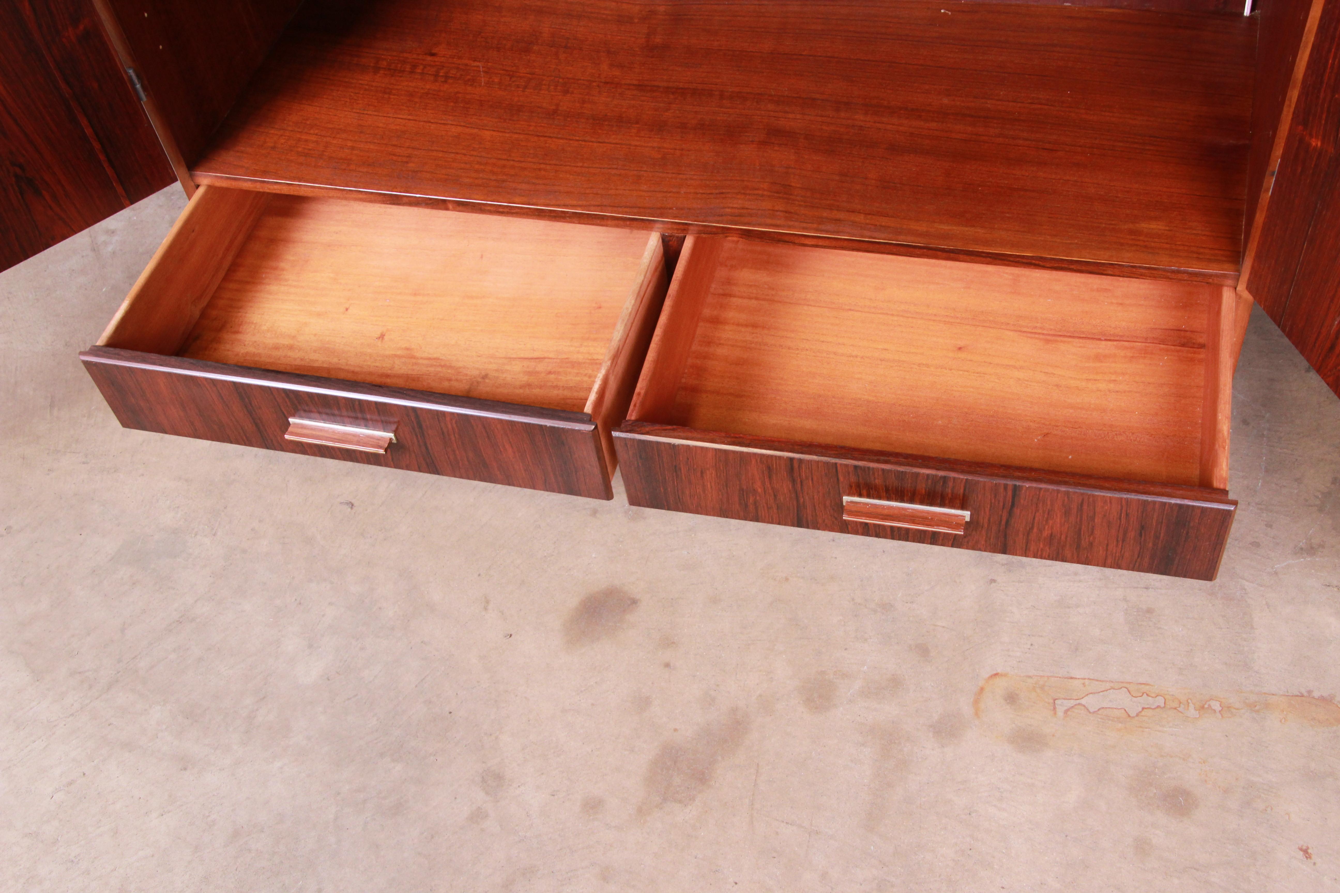 Axel Christiansen Odder Danish Modern Brazilian Rosewood Bar Cabinet, 1960s 5