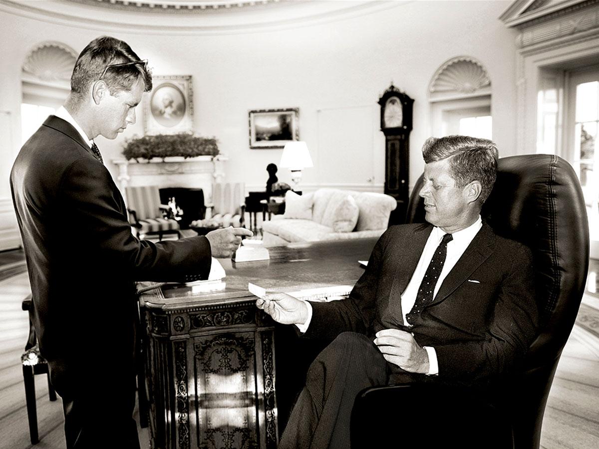 Axel Crieger Black and White Photograph - Oval office, John F. Kenndy, JFK, American Classic